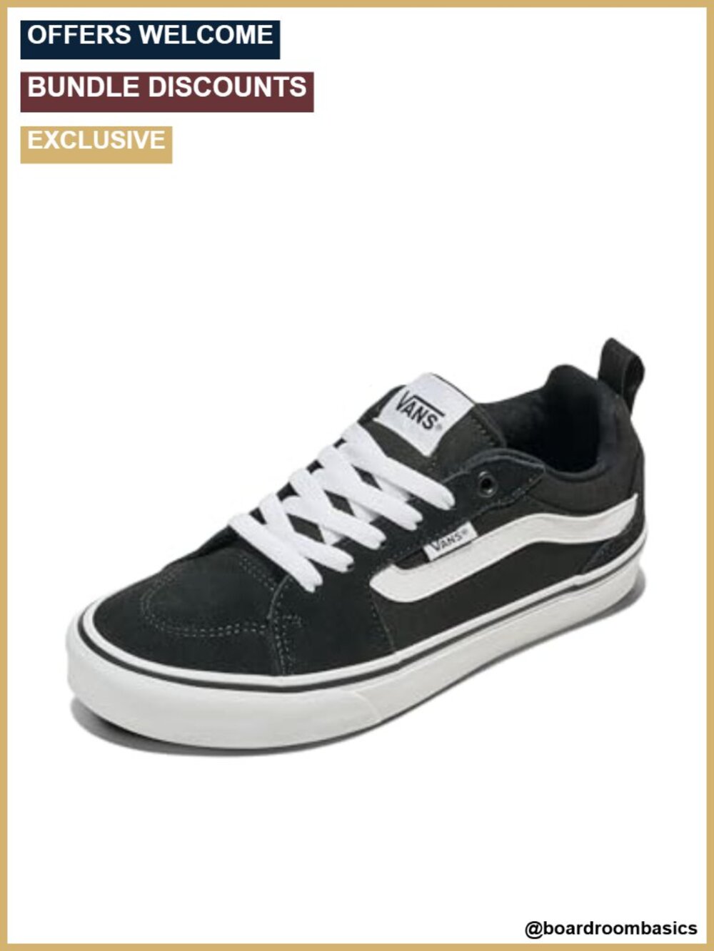 Vans Filmore Low Top Suede Shoes, Casual Lace Up Sneakers